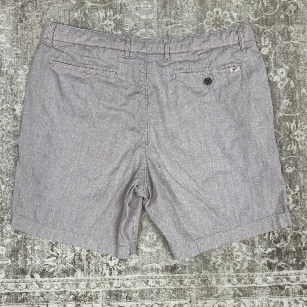 Faherty Men's Chino Shorts Linen Blend Blush Pink 35 Preppy Coastal Beach Casual